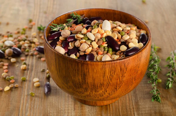 Mixed beans and lentils — Stock Photo, Image