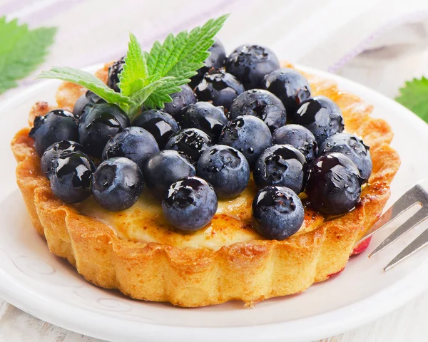 Taze yabanmersini tart — Stok fotoğraf