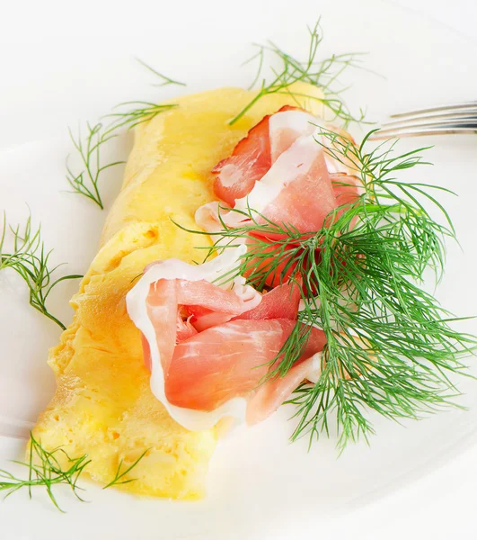 Een gezond ontbijt omelet. — Stockfoto