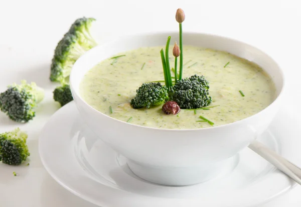 Creamy vegetable soup in bowl. — Stock Photo, Image