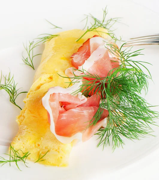 Gezond ontbijt omelet. — Stockfoto