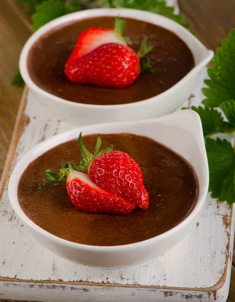 Homemade Chocolate Mousse — Stock Photo, Image