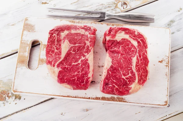 Bife Ribeye fresco cru — Fotografia de Stock