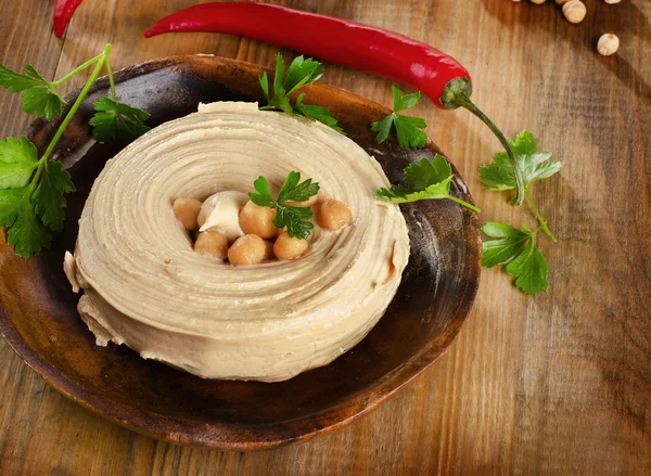 Hummus cremoso casero — Foto de Stock