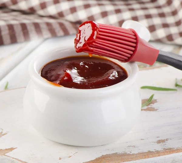 BBQ sauce in  bowl — Stock Photo, Image