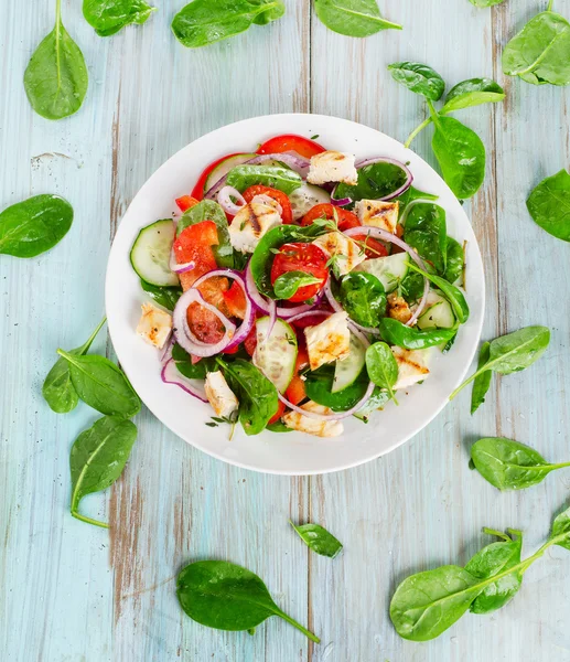 Salada saudável com peito de frango . — Fotografia de Stock