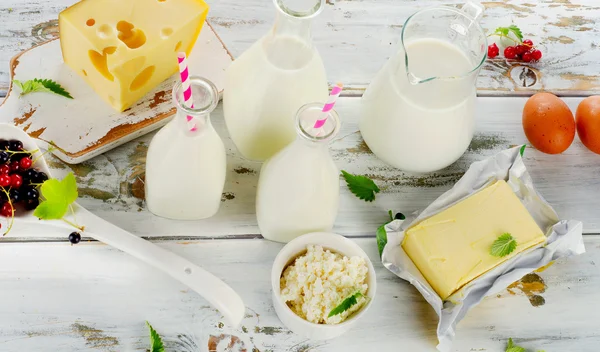 Świeże przetwory mleczne — Zdjęcie stockowe