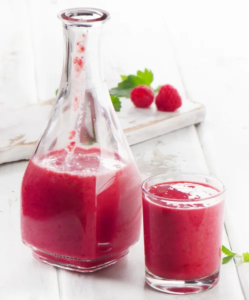 Close-up of raspberry smoothie — Stock Photo, Image