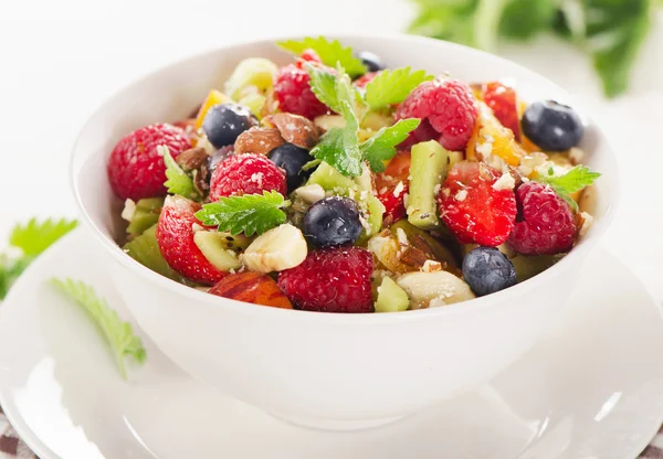 Salad with fruits and berries. — Stock Photo, Image