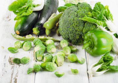 Taze yeşil sebzeler