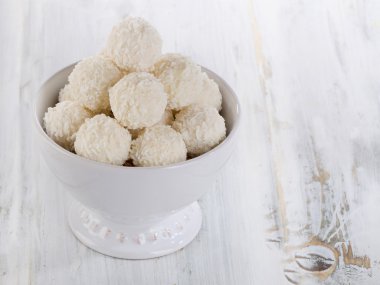 Beyaz çikolata Hindistan cevizi Truffles