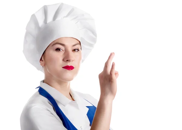 Jonge vrouw chef — Stockfoto