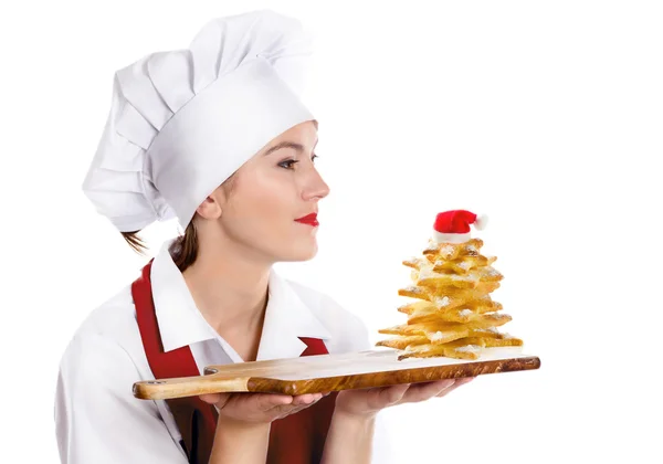 Ritratto di donna chef — Foto Stock