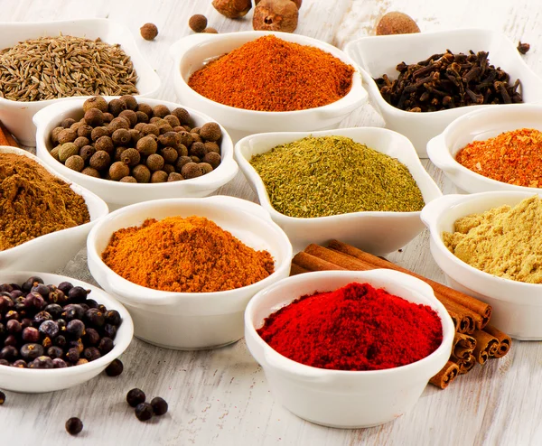 Assortment of powder spices — Stock Photo, Image