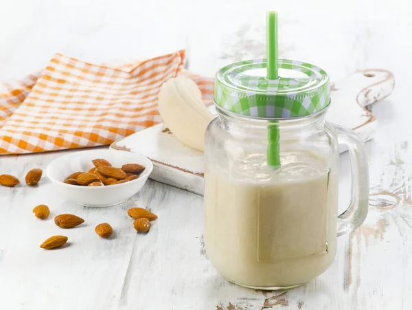 Close-up of banana smoothie — Stock Photo, Image