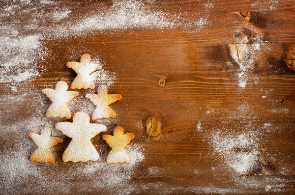 Boże Narodzenie drzewo ciasteczek domowej roboty anioł — Zdjęcie stockowe