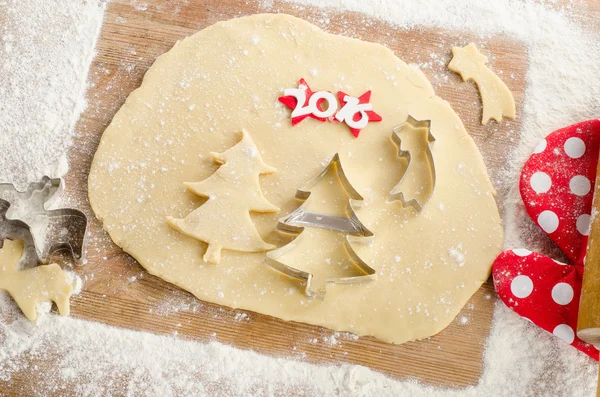 Koekjes op een houten ondergrond. — Stockfoto