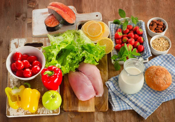 Dieta equilibrata, concetto di cibo sano — Foto Stock