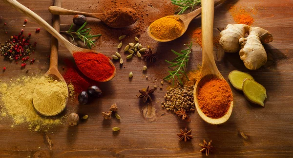 Variety of spices and herbs — Stock Photo, Image