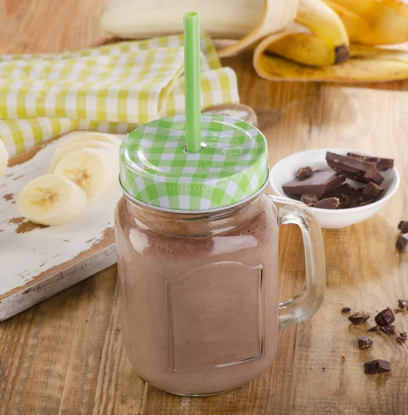 Batido de plátano Chocolate Saludable —  Fotos de Stock
