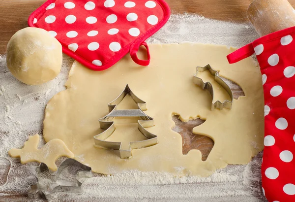 Cortadores de biscoito de Natal — Fotografia de Stock