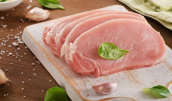 Raw pork chops — Stock Photo, Image