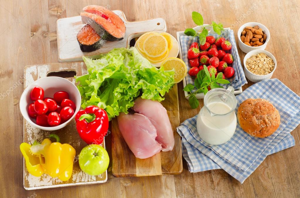 Balanced Diet Healthy Food Concept Stock Photo Bit245 92034640