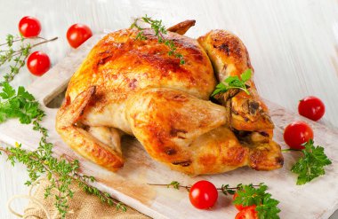 Sebzeli kızarmış tavuk.