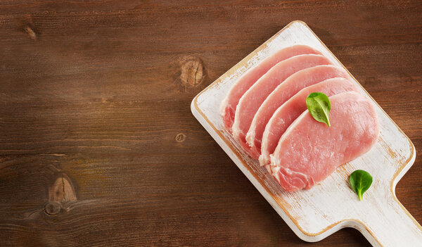 Raw pork chops 