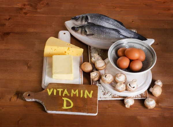 Foods containing vitamin D — Stock Photo, Image