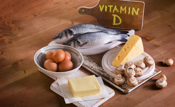 Lebensmittel, die Vitamin d enthalten Stockbild