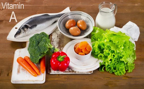 Alimente care conțin vitamina A — Fotografie, imagine de stoc