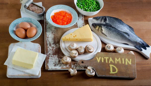 Voedsel hoogste aan vitamine D — Stockfoto