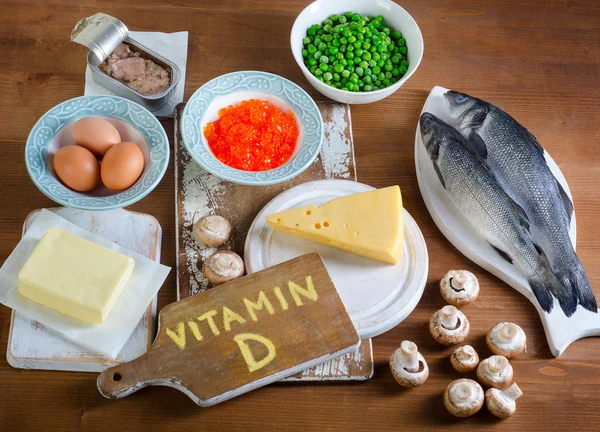 Makanan tertinggi di Vitamin D — Stok Foto