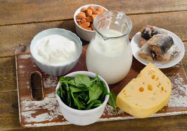 Food Sources of Calcium — Stock Photo, Image