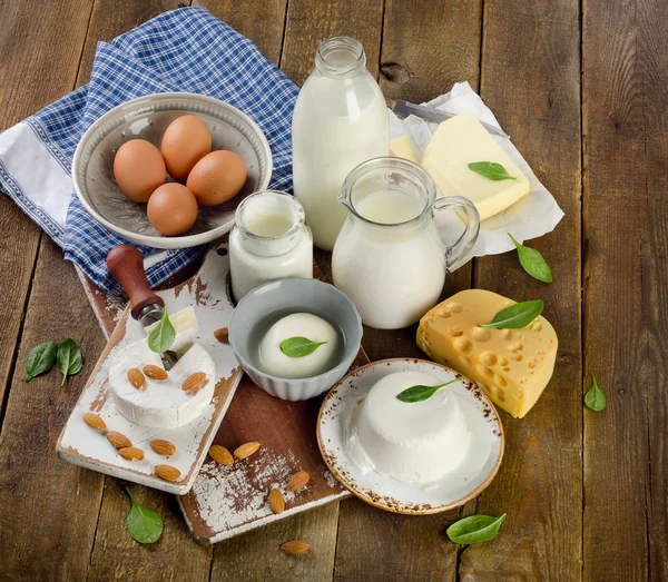 Tasty healthy dairy products — Stock Photo, Image