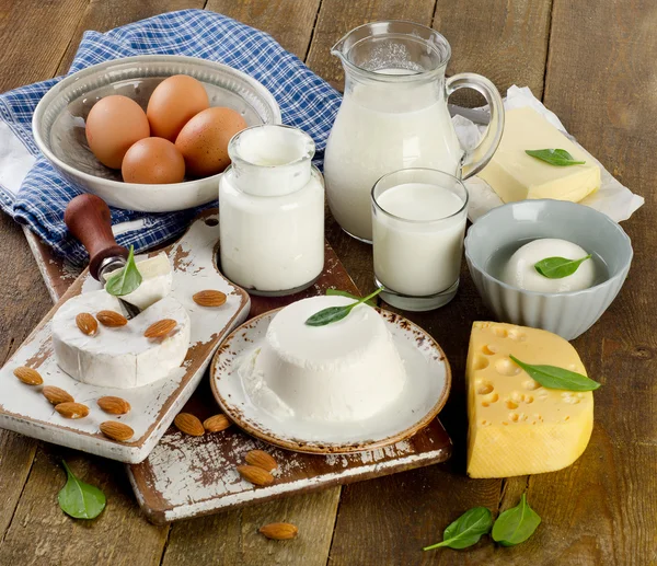 Tasty healthy dairy products — Stock Photo, Image