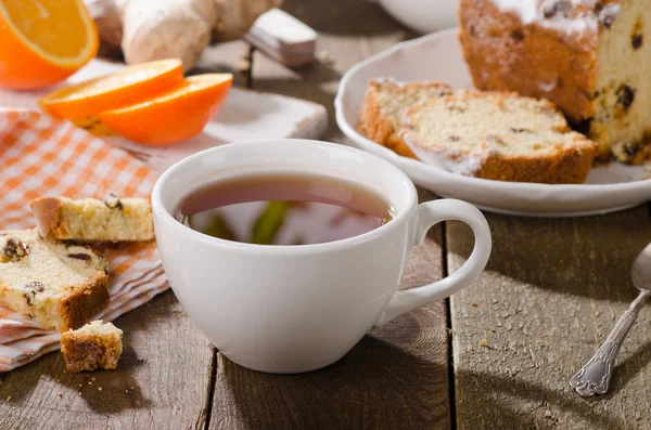 Taza de té con jengibre — Foto de Stock