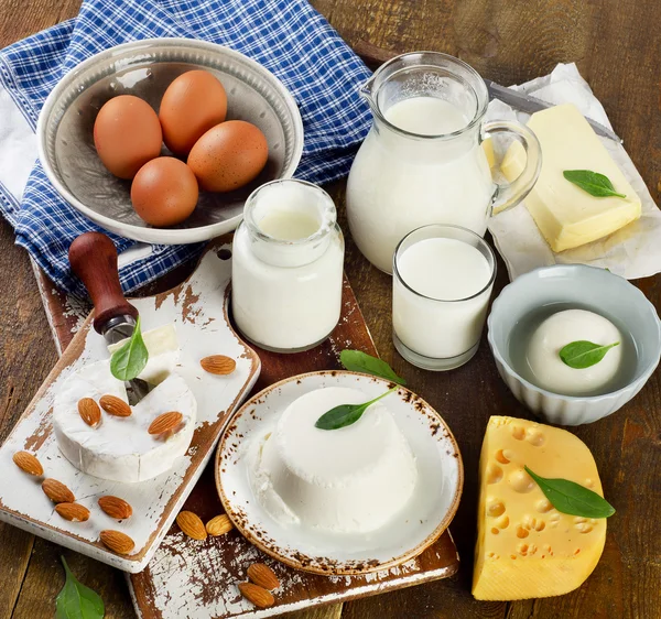 Tasty healthy dairy products — Stock Photo, Image