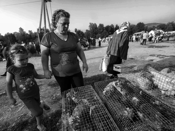 农夫的市场在喀尔巴阡-高分辨率 — 图库照片