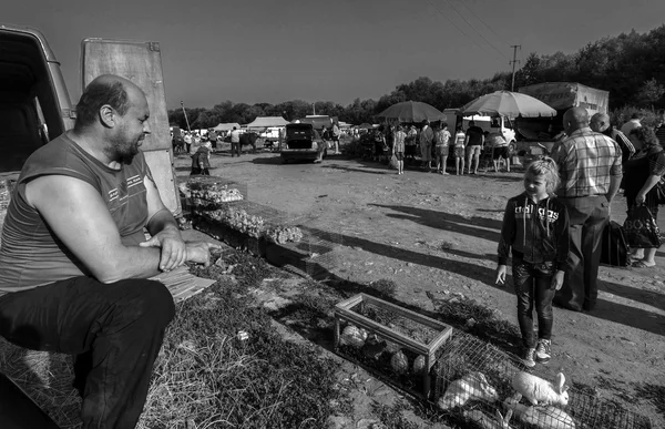 Mercado de agricultores en los Cárpatos - High Res — Foto de Stock