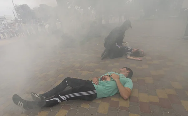 Cruz Roja entrenando ataque terrorista — Foto de Stock