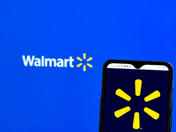 Kiev Oekraïne Mei 2021 Deze Foto Illustratie Walmart Inc Logo — Stockfoto