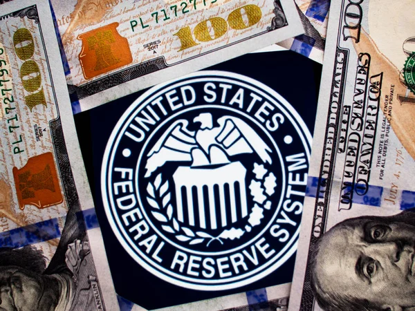 Kijev Ukrajna 2021 Szeptember Ezen Képen Illusztráció Federal Reserve Seal — Stock Fotó