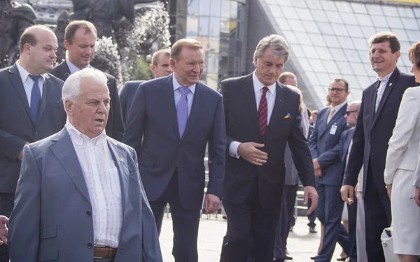 Leonyid kravchuk, Leonyid Kucsma és viktor Juscsenko — Stock Fotó