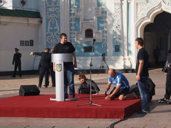 Official flag-raising ceremony