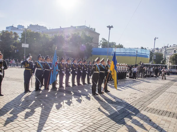 Oficjalna ceremonia podniesienia bandery — Zdjęcie stockowe