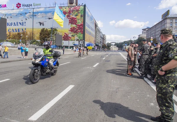 Charity-Radfahren auf Chreschtschatyk, Kijew — Stockfoto