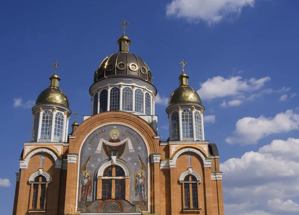 Nuova chiesa sta costruendo nel distretto di Obolon — Foto Stock