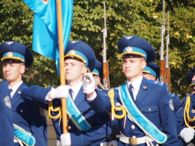 Ukrayna'nın bayrak günü onuruna resmi bayrak törenini töreni